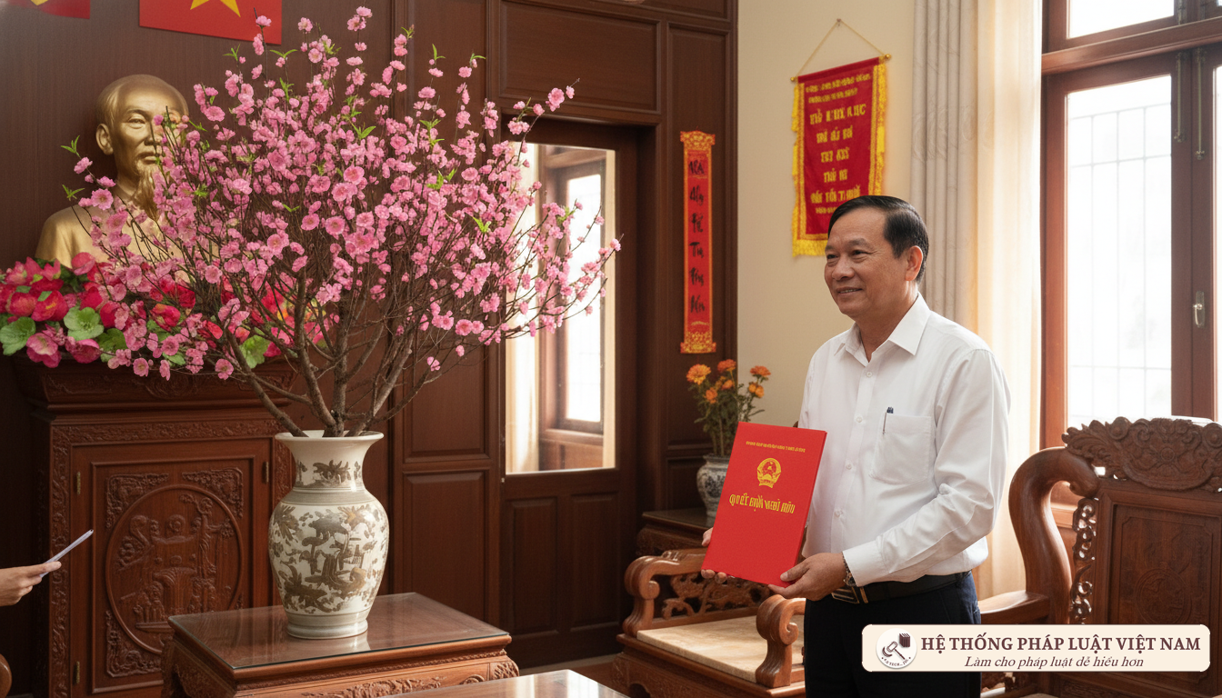 Công chức nhận quyết định nghỉ hưu trùng dịp Tết Nguyên đán