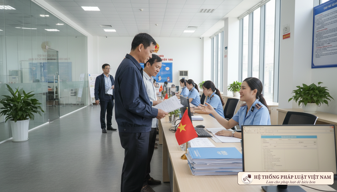 Người dân thực hiện nghĩa vụ nộp phí, lệ phí tại cơ quan hành chính một cửa