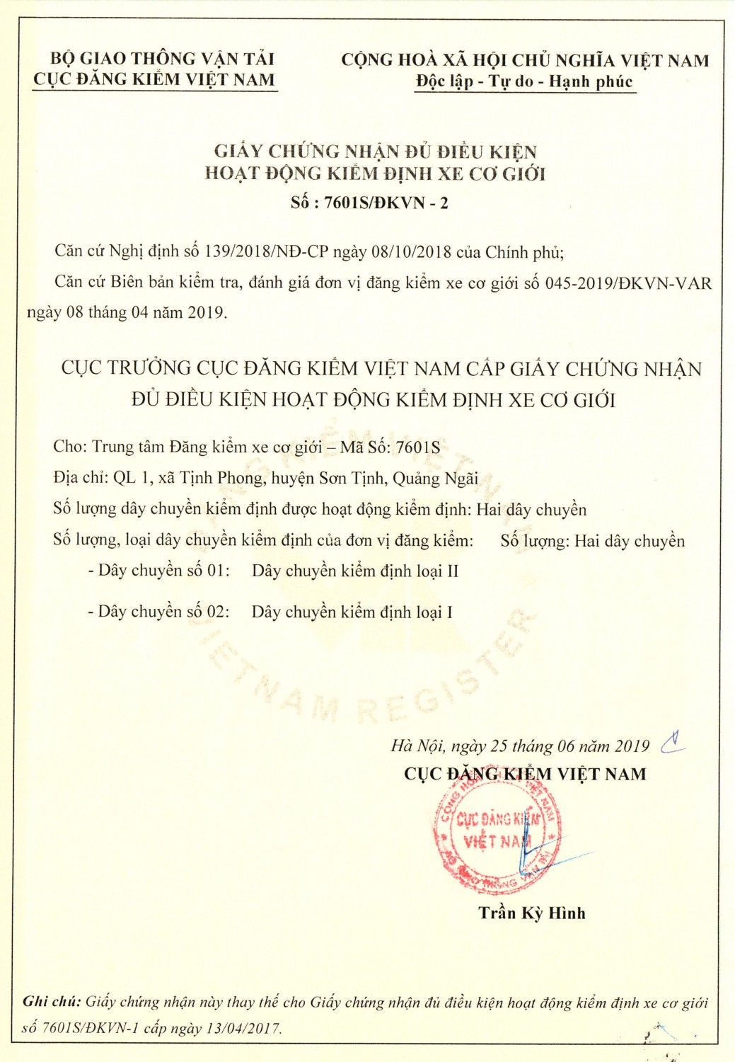 Dây chuyền kiểm định xe cơ giới