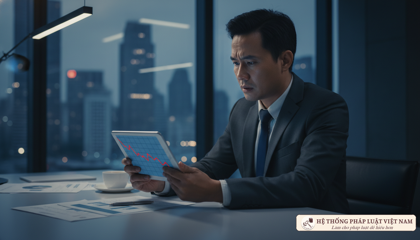 Doanh nhân lo lắng về báo cáo tài chính lỗ