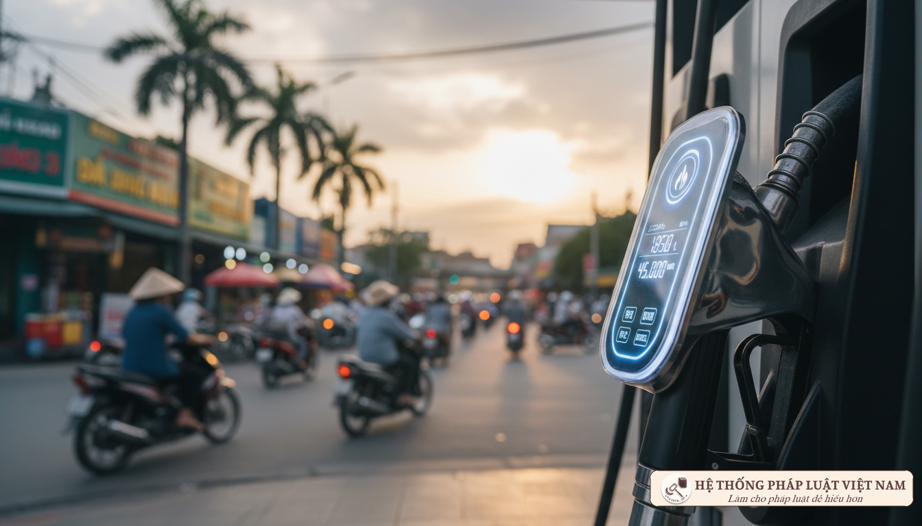 Vòi bơm xăng hiện đại tại Việt Nam 2026