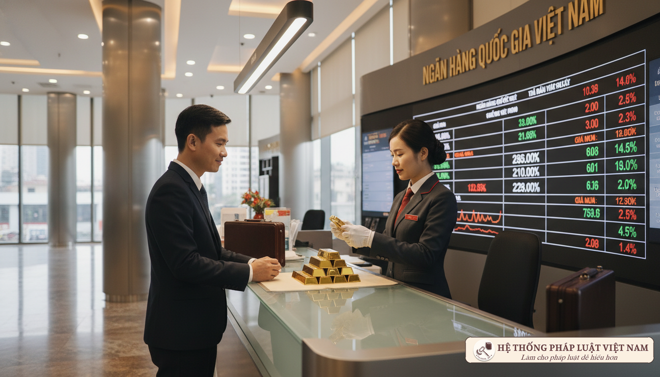 Giao dịch vàng miếng tại ngân hàng đảm bảo an toàn pháp lý