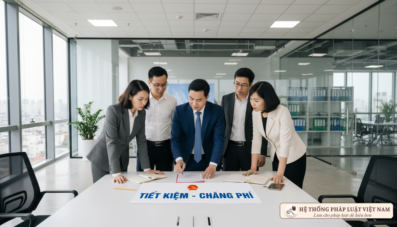Cán bộ công chức thực hiện tiết kiệm chống lãng phí
