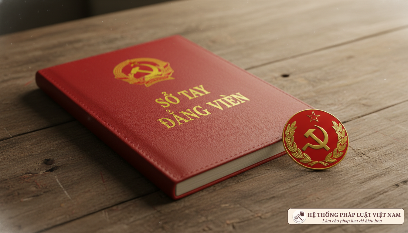 Sổ tay Đảng viên và huy hiệu Đảng