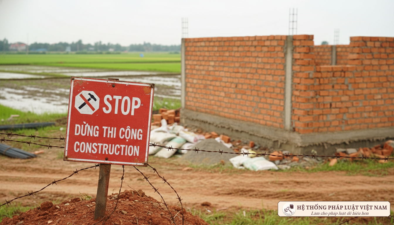 Xây dựng nhà trái phép trên đất nông nghiệp