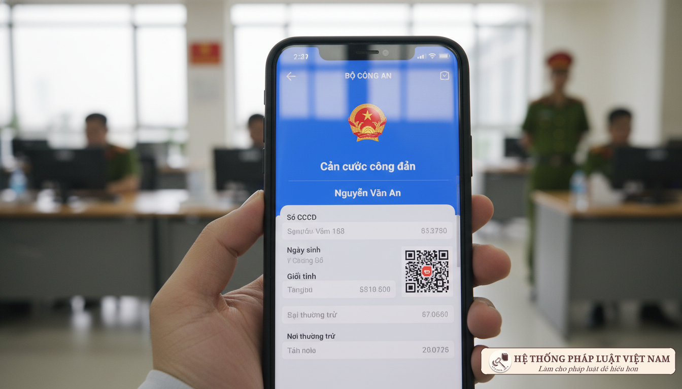 Giao diện ứng dụng VNeID tích hợp giấy tờ điện tử
