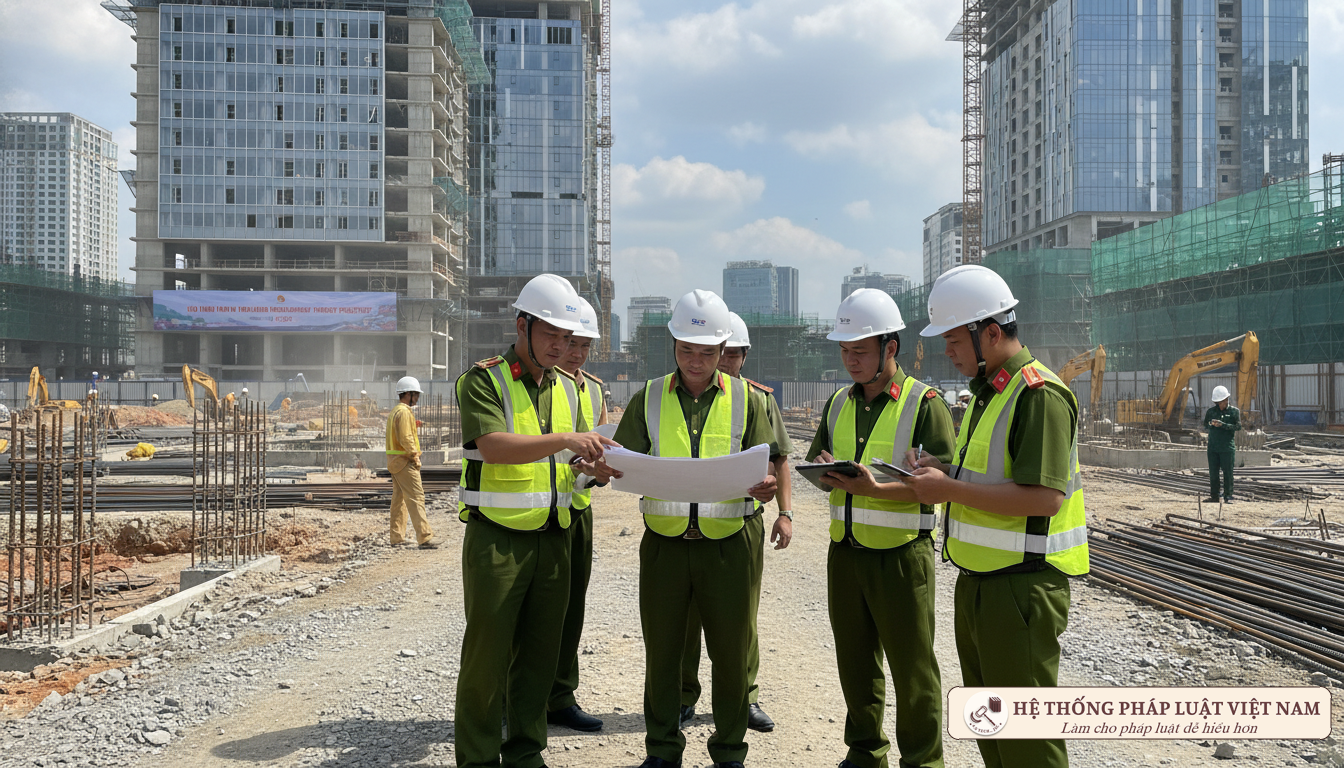 Cán bộ kiểm tra trật tự xây dựng tại TP.HCM