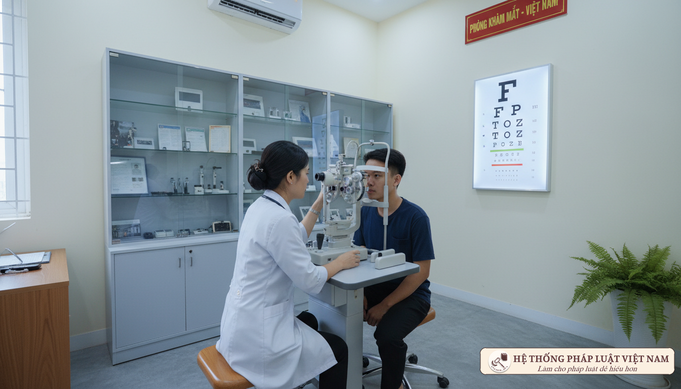 Kiểm tra thị lực tuyển sinh Công an