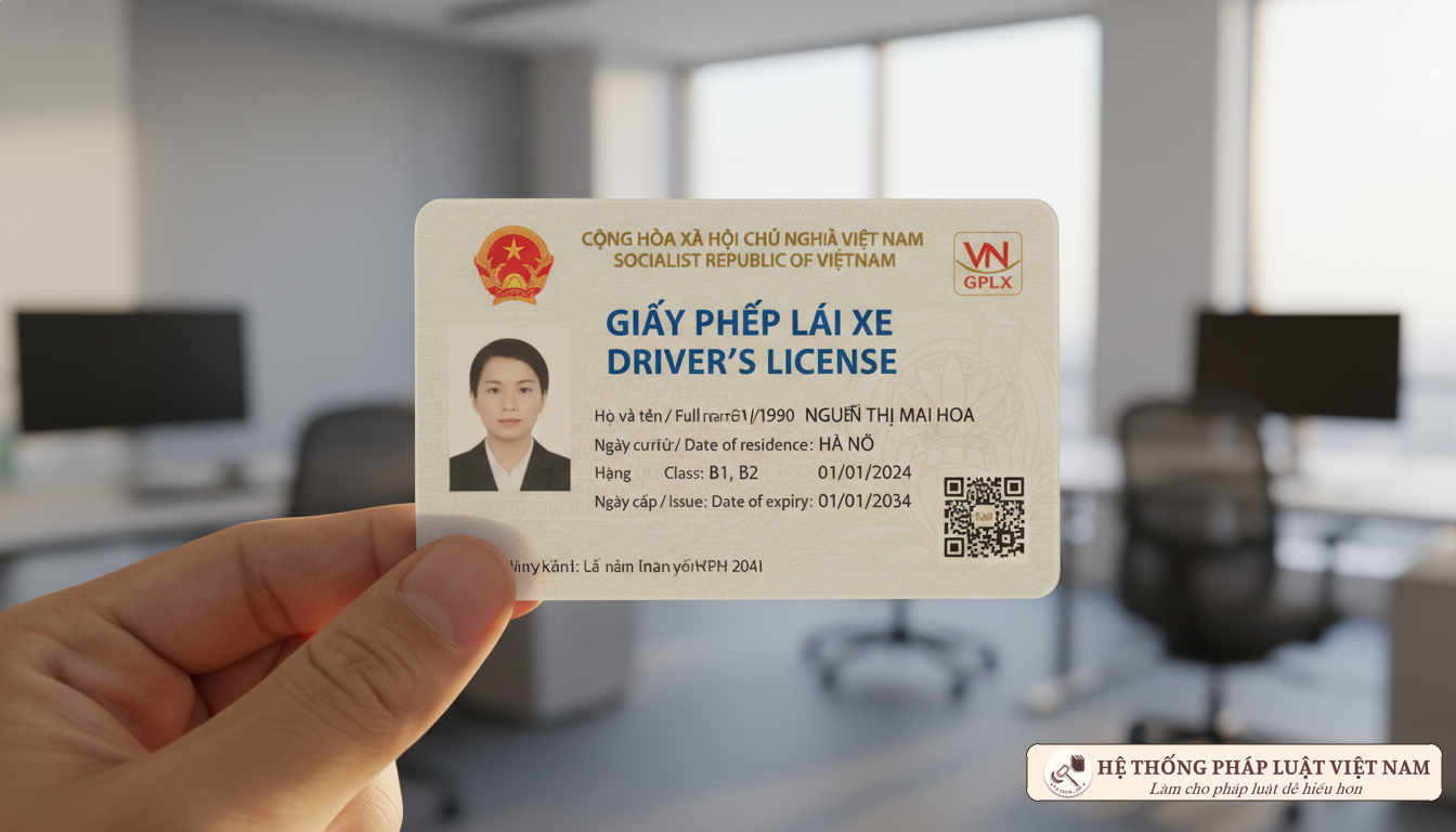 Cận cảnh mẫu bằng lái xe sẽ được cấp theo quy định mới năm 2026