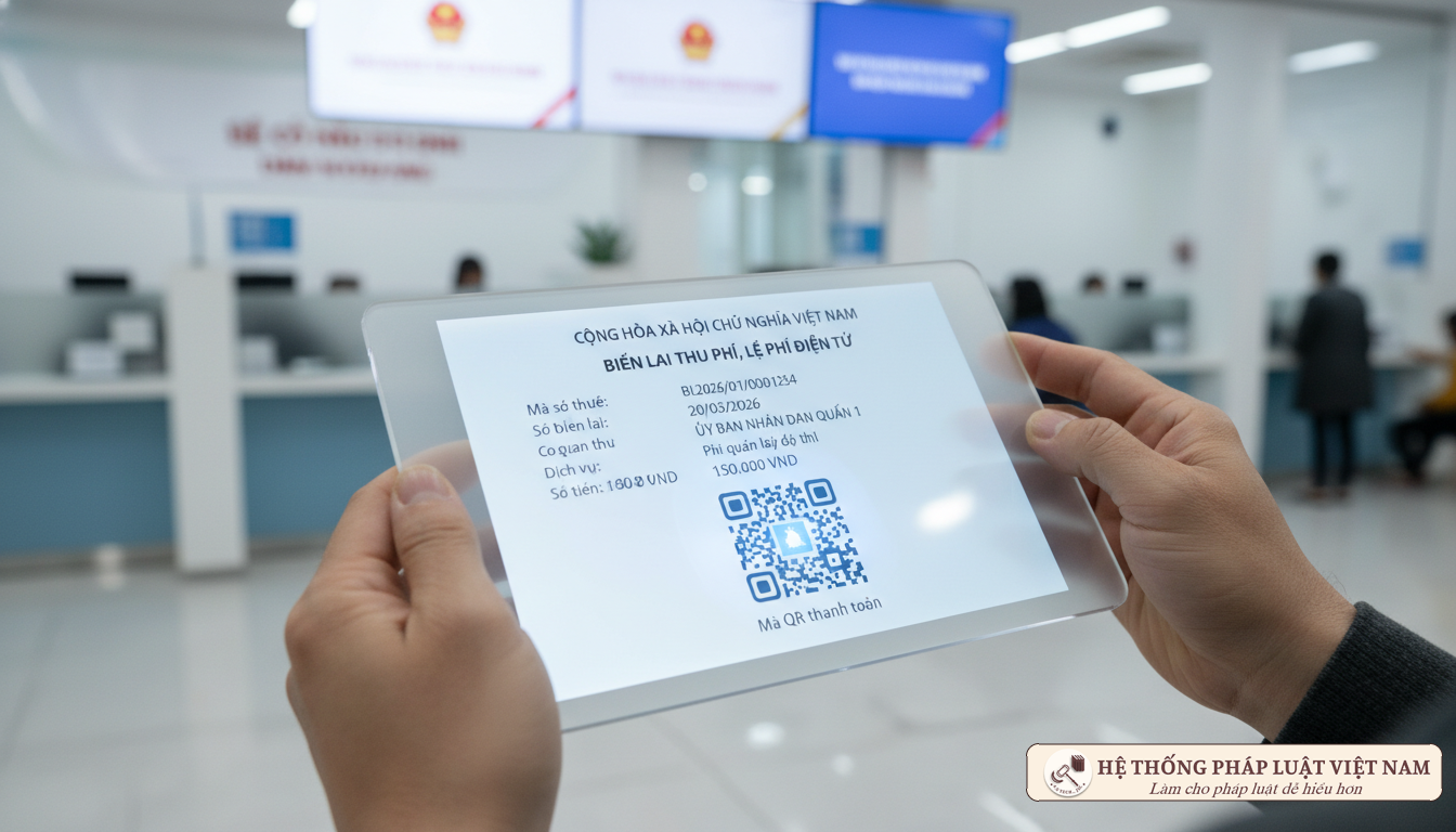 Biên lai điện tử thu phí lệ phí minh bạch năm 2026