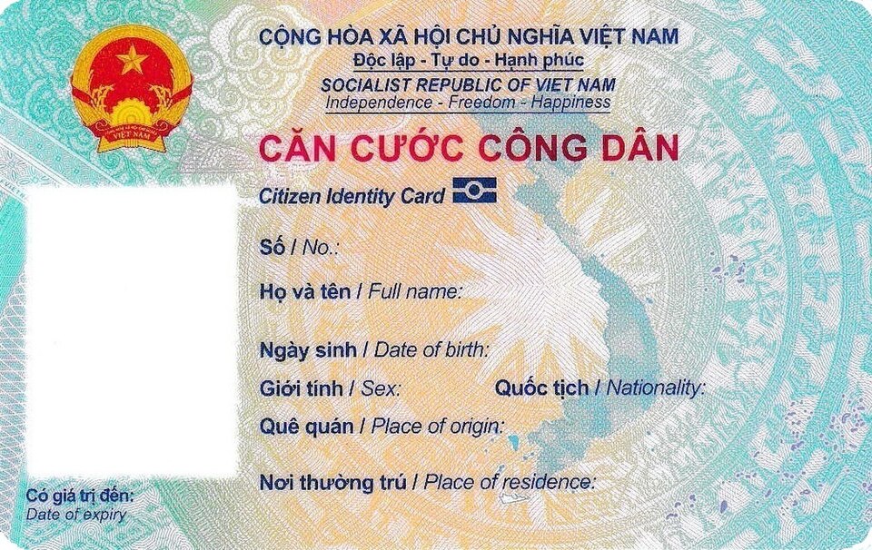 Mẫu thẻ Căn cước công dân gắn chip mới
