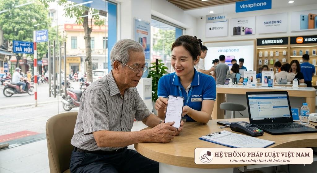 Hỗ trợ người dân chuẩn hóa thông tin thuê bao di động tại điểm giao dịch