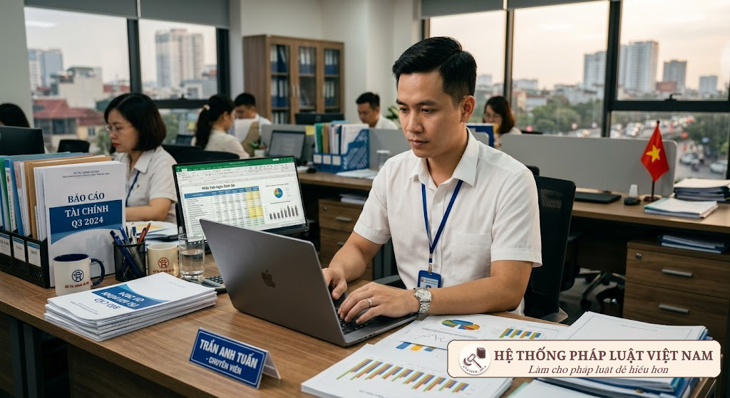Cán bộ công chức làm việc tại văn phòng