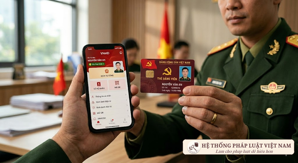 Đồng bộ thông tin thẻ Đảng viên với ứng dụng VNeID