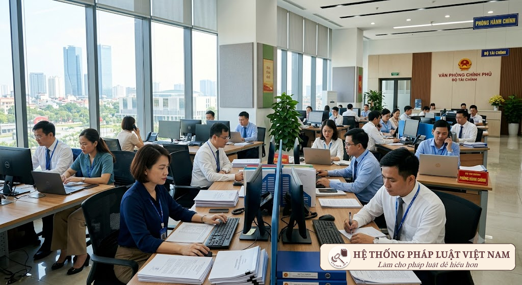 Cán bộ công chức làm việc tại văn phòng công sở Việt Nam