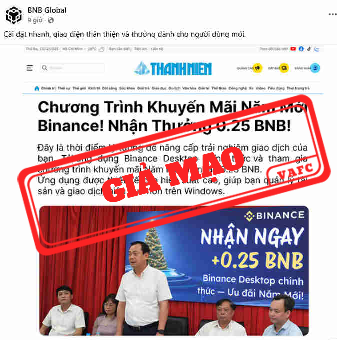Trung tâm xử lý tin giả Việt Nam tiếp nhận phản ánh tin giả