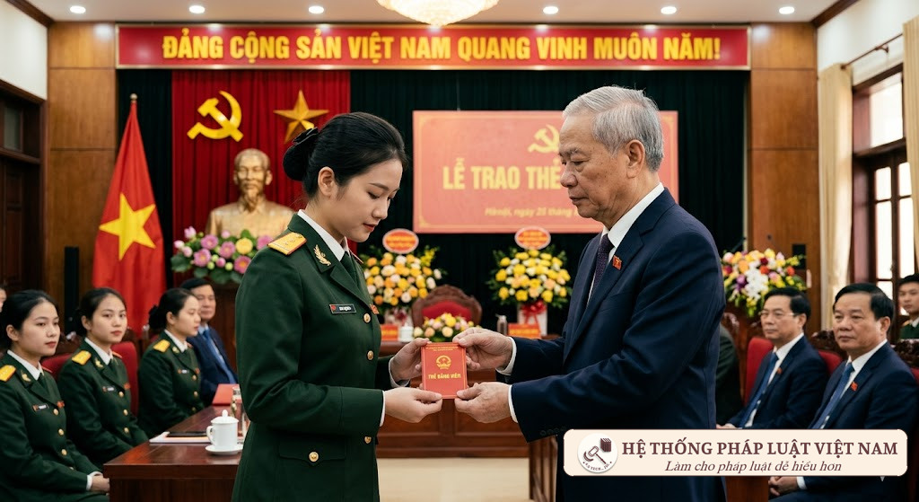 Lễ trao thẻ Đảng viên trang trọng tại chi bộ cơ sở