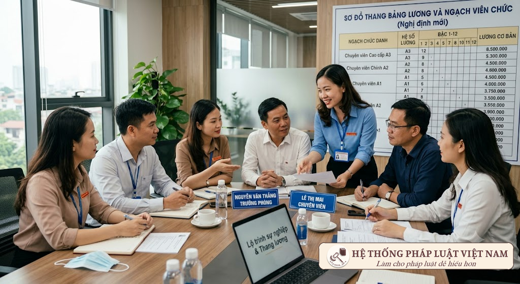 Viên chức thảo luận về các bậc nghề nghiệp mới