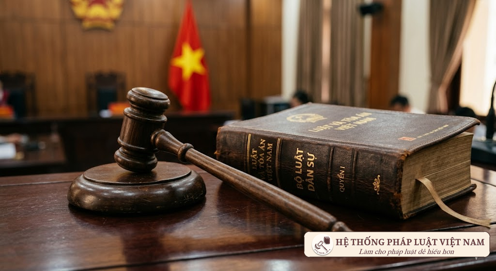 Búa công lý và sách luật án lệ Việt Nam