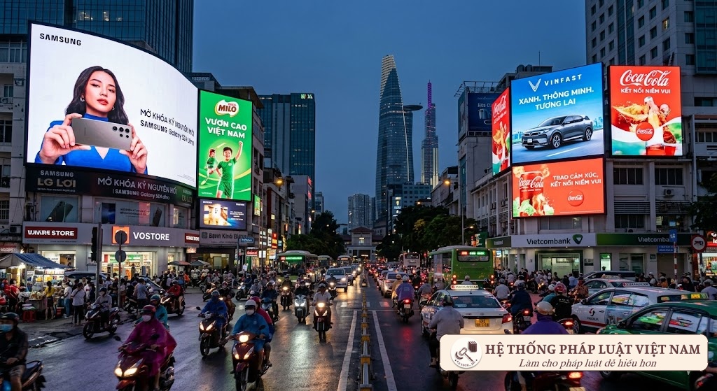 Hoạt động quảng cáo ngoài trời và quảng cáo kỹ thuật số hiện đại tại Việt Nam