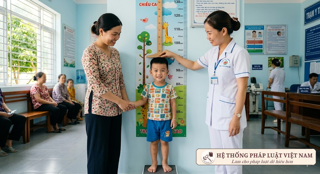Đo chiều cao định kỳ cho trẻ em dưới 6 tuổi tại cơ sở y tế cơ sở