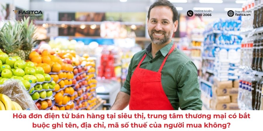 Hóa đơn điện tử bán lẻ tại siêu thị trung tâm thương mại