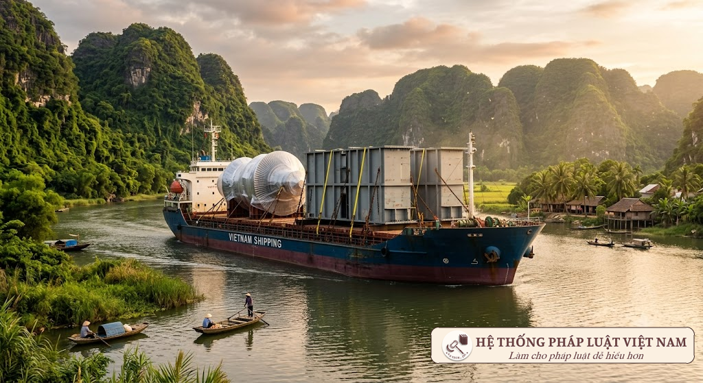 Vận tải hàng hóa siêu trường siêu trọng trên đường thủy nội địa