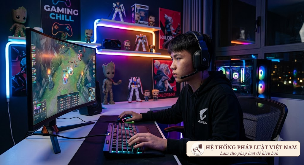 Game thủ chơi game trực tuyến