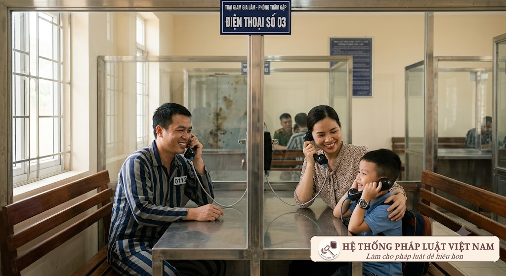 Thân nhân thăm gặp người lưu trú tại phòng thăm gặp của cơ sở lưu trú