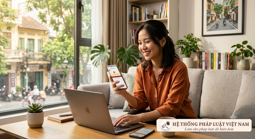 Người dân thực hiện thủ tục hành chính trực tuyến tại nhà