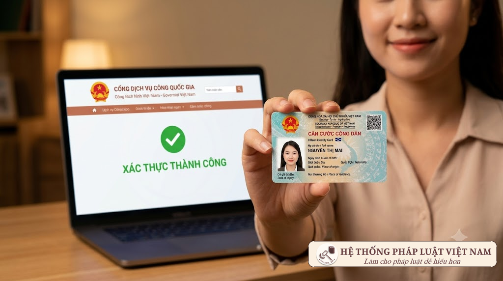 Công dân sử dụng thẻ căn cước công dân chip để đồng bộ dữ liệu thuế