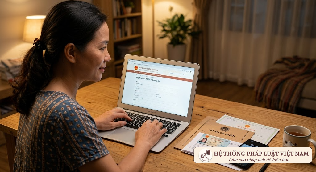 Nộp hồ sơ trực tuyến cấp thẻ Căn cước cho trẻ em dưới 6 tuổi Thực hiện liên thông điện tử cấp thẻ Căn cước cho trẻ dưới 6 tuổi
