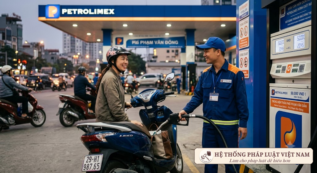 Người dân đổ xăng tại cây xăng Petrolimex ngày 02/07/2026