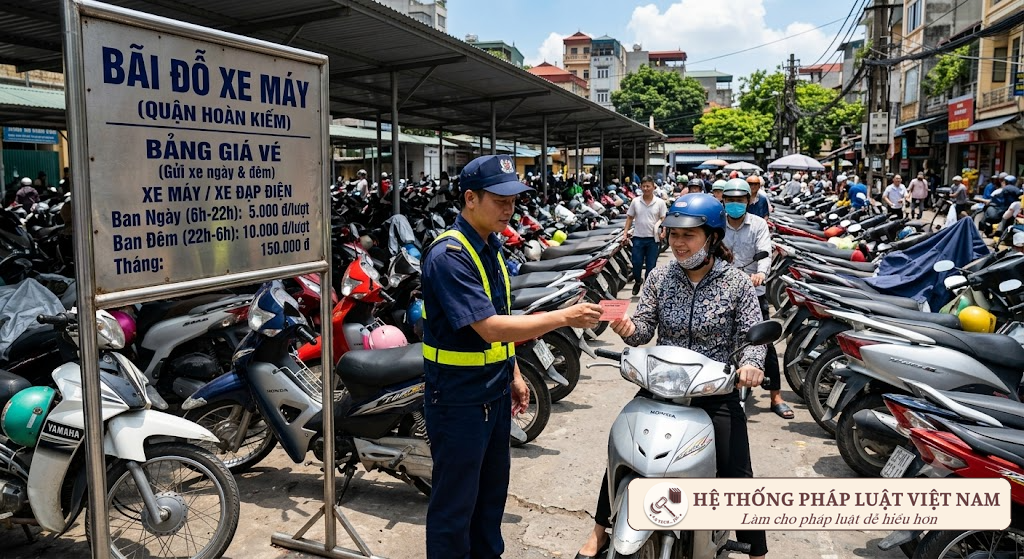 Tình trạng chặt chém phí gửi xe tại các khu vực công cộng