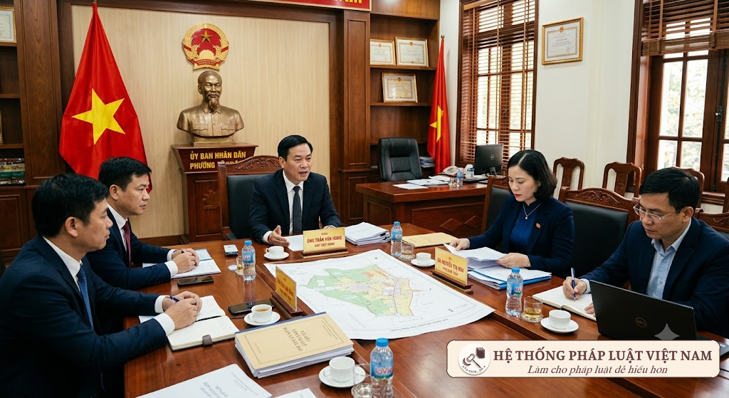 UBND cấp xã họp bàn phương án xử lý vi phạm đất đai