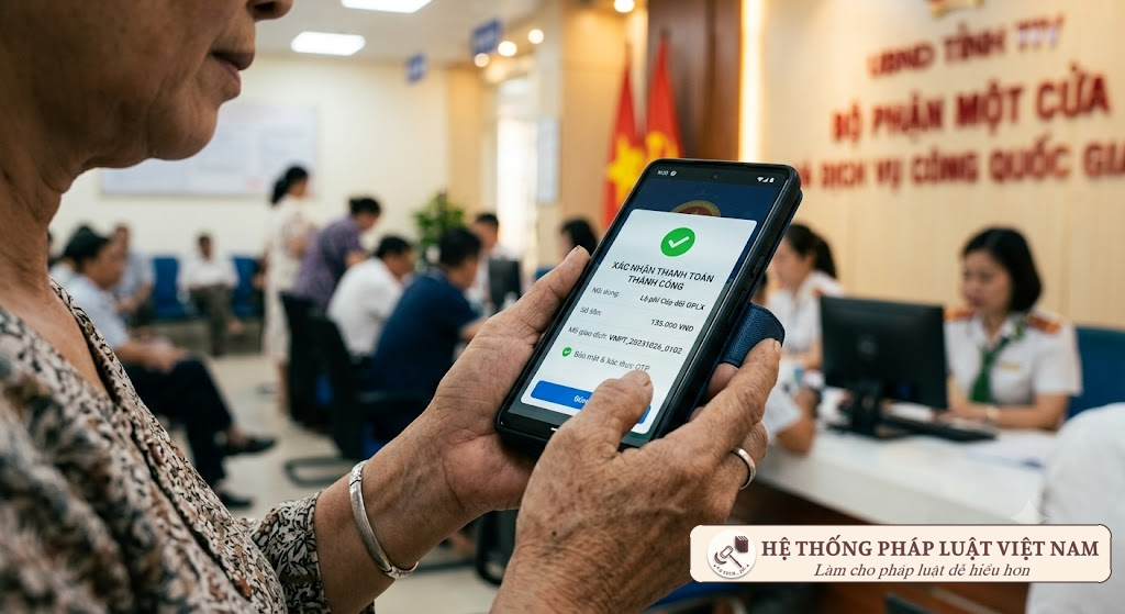 Người dân sử dụng ứng dụng VNeID thực hiện dịch vụ công trực tuyến