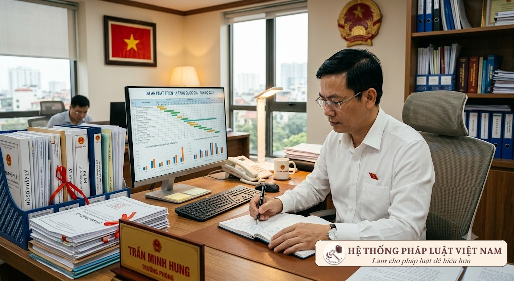 Cán bộ công chức nỗ lực hoàn thành đúng tiến độ văn bản quy phạm pháp luật