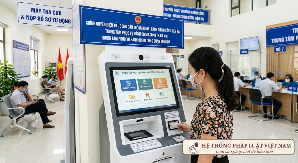Hệ thống ki-ốt thông minh hỗ trợ người dân tự tra cứu và nộp hồ sơ thủ tục hành chính