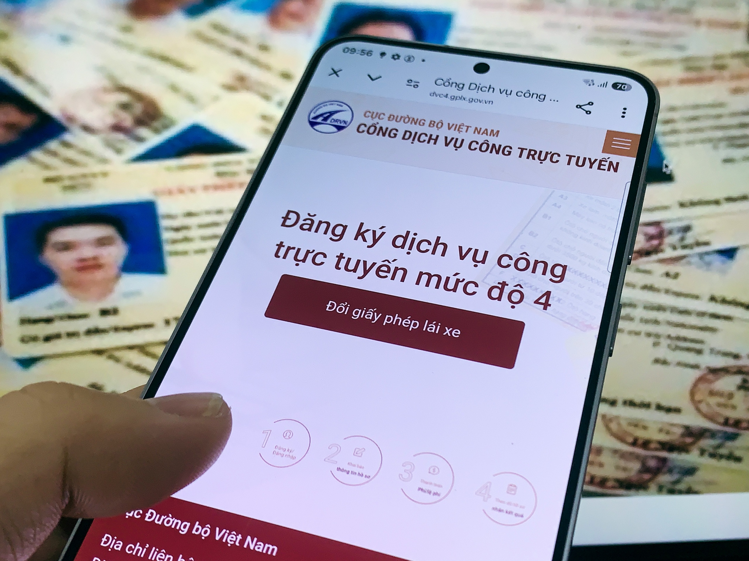 Quy trình thực hiện đổi giấy phép lái xe trực tuyến qua VNeID