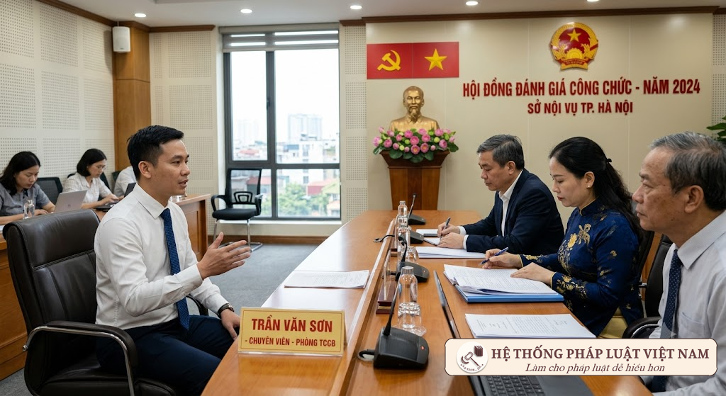 Hội đồng thẩm định rà soát hồ sơ năng lực công chức