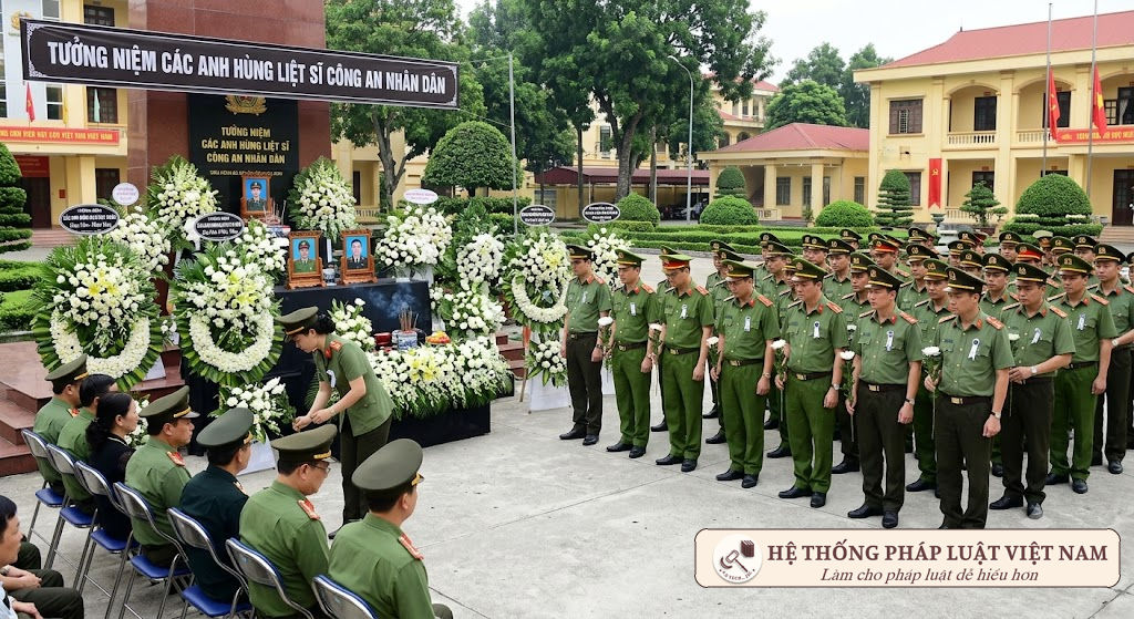 Quy Định Lễ Tang Công An Nhân Dân: Cấm Rải Tiền Mặt, Không Đốt Đồ Mã Tại Nơi An Táng
