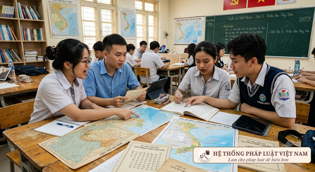 Học viên giáo dục thường xuyên học môn Lịch sử và Địa lí Học viên giáo dục thường xuyên học môn Lịch sử và Địa lí