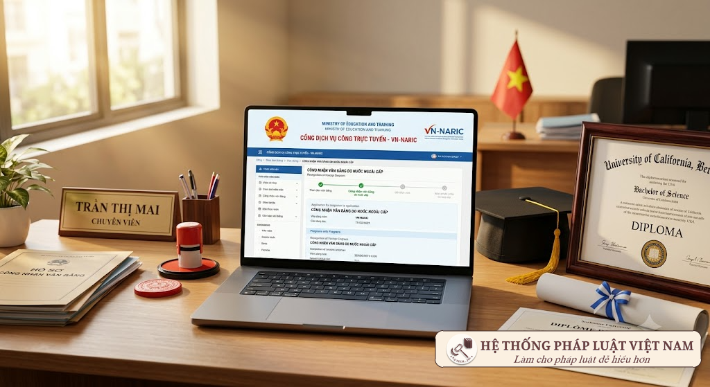 Nộp hồ sơ công nhận văn bằng nước ngoài trực tuyến