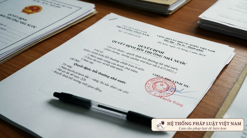 Văn bản pháp luật về bồi thường của Nhà nước