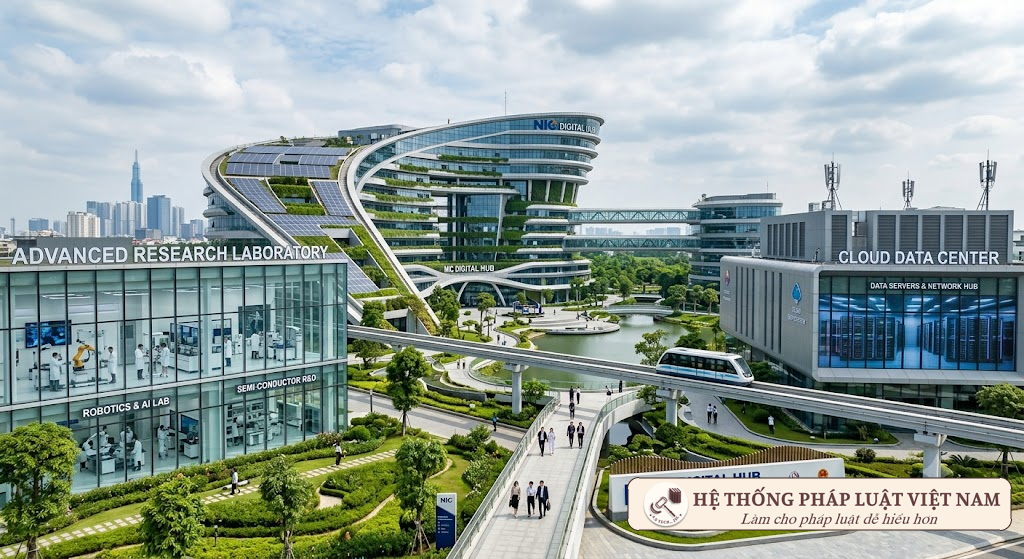 Khu công nghệ số tập trung và hạ tầng kỹ thuật hiện đại Khu công nghệ số tập trung và hạ tầng kỹ thuật hiện đại
