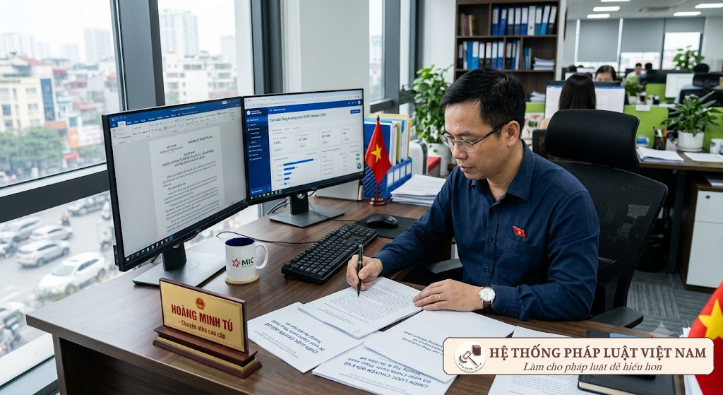 Cán bộ công chức thực hiện nhiệm vụ chuyển đổi số