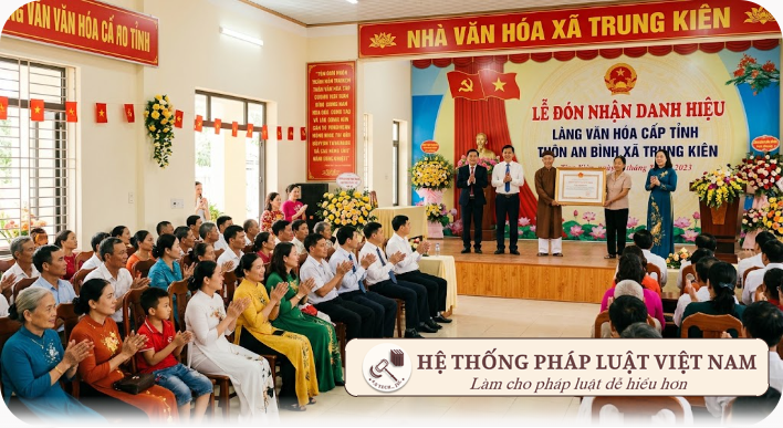 Bộ tiêu chuẩn mới xét tặng danh hiệu Thôn, tổ dân phố văn hóa áp dụng từ tháng 10/2026
