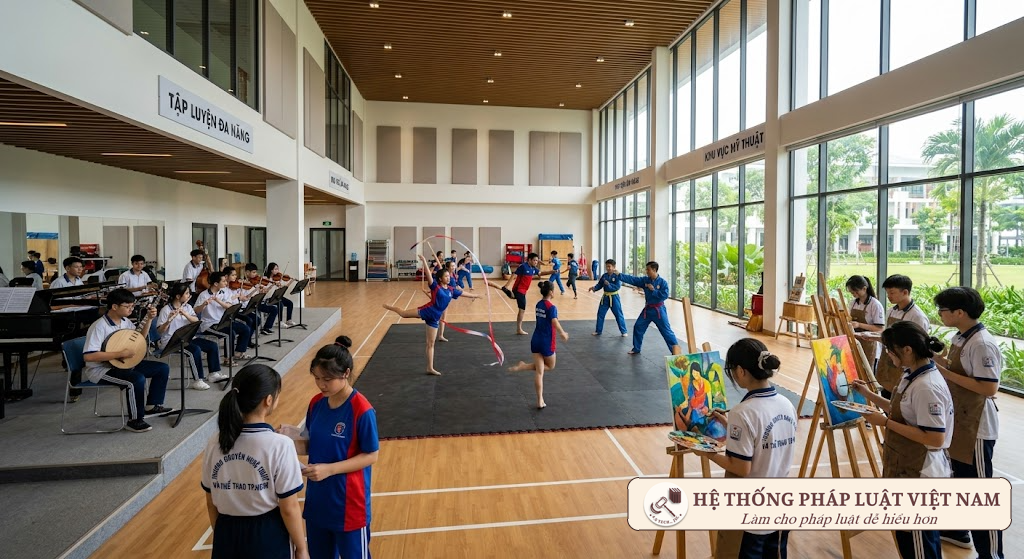 Học sinh trường năng khiếu nghệ thuật, thể dục thể thao được hưởng trọn bộ quyền lợi đặc thù nào từ tháng 10/2026?
