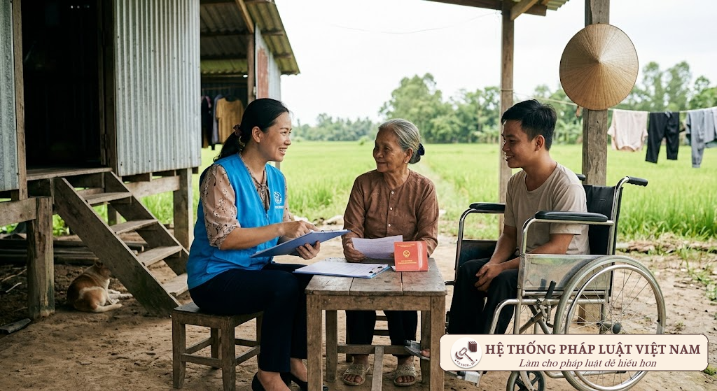 Thực hiện chi trả chính sách trợ giúp xã hội hằng tháng cho các đối tượng bảo trợ xã hội tại cơ sở