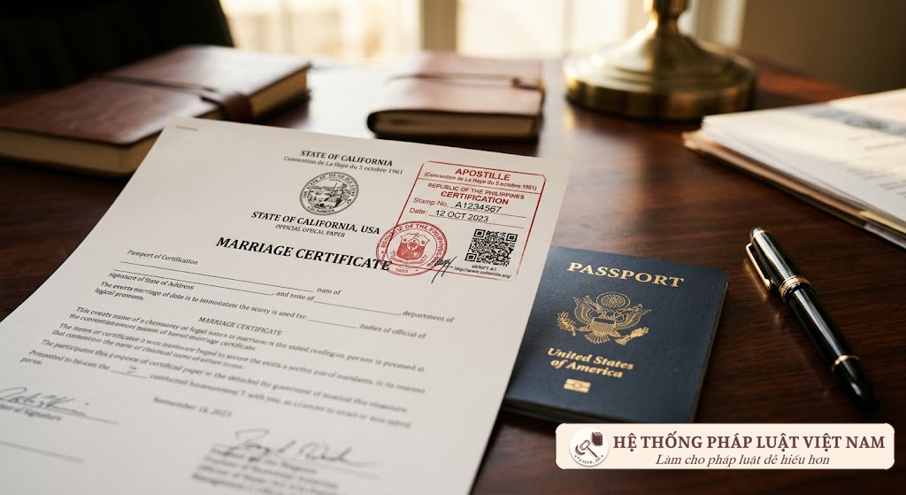 Mẫu chứng nhận Apostille và mã QR tra cứu Chứng nhận Apostille trên tài liệu pháp lý